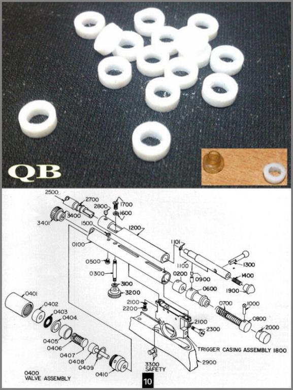 USZCZELKA PRZEPYWU GAZU DO QB 78/79  kaliber 4,5 mm + GRATIS